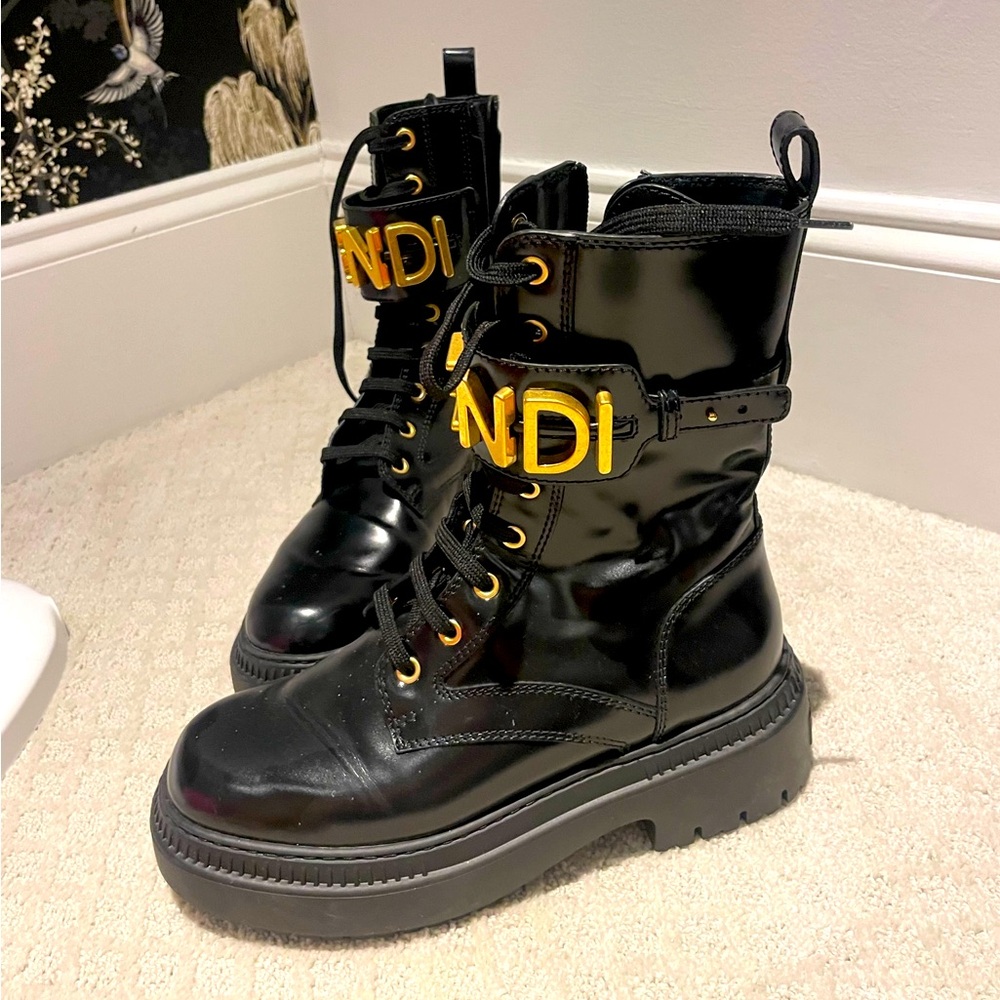 Fendi Leather Biker Boots